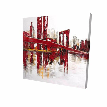BEGIN HOME DECOR 32 x 32 in. Abstract & Industrial Red Bridge-Print on Canvas 2080-3232-CI194